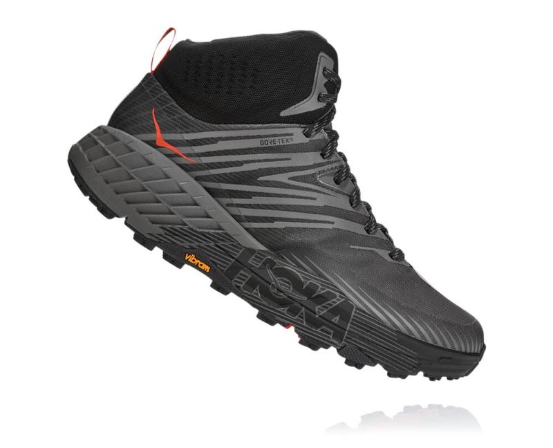 Hoka One One Speedgoat Mid GORE-TEX 2 Homem - Tenis Corrida Trilha Cinzentas Escuro / Cinzentas Escu